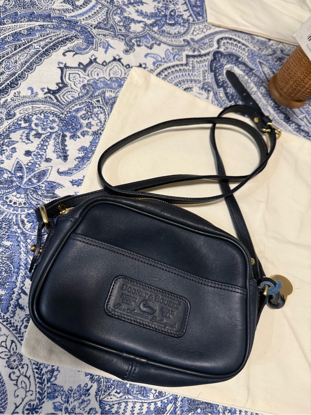 Dooney & Bourke Navy Leather Crossbody Bag